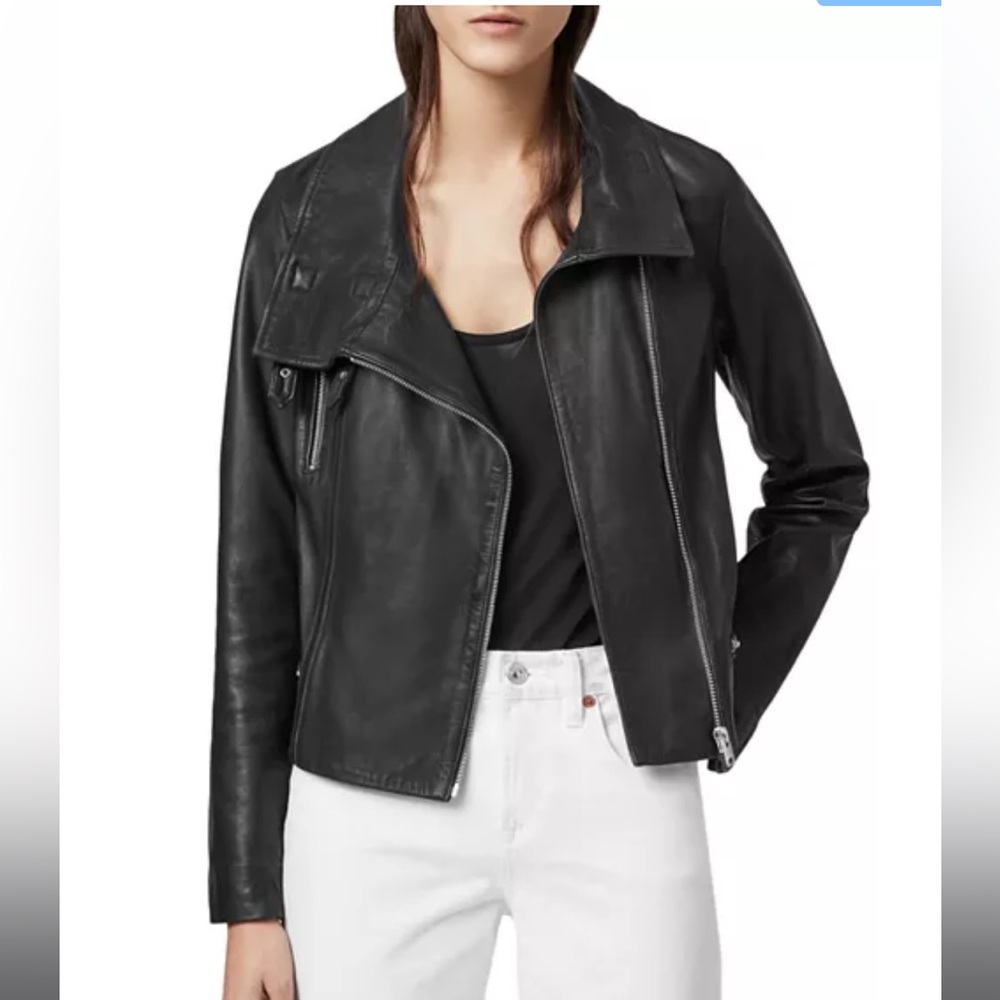All Saints Bales Biker Leather Jacket